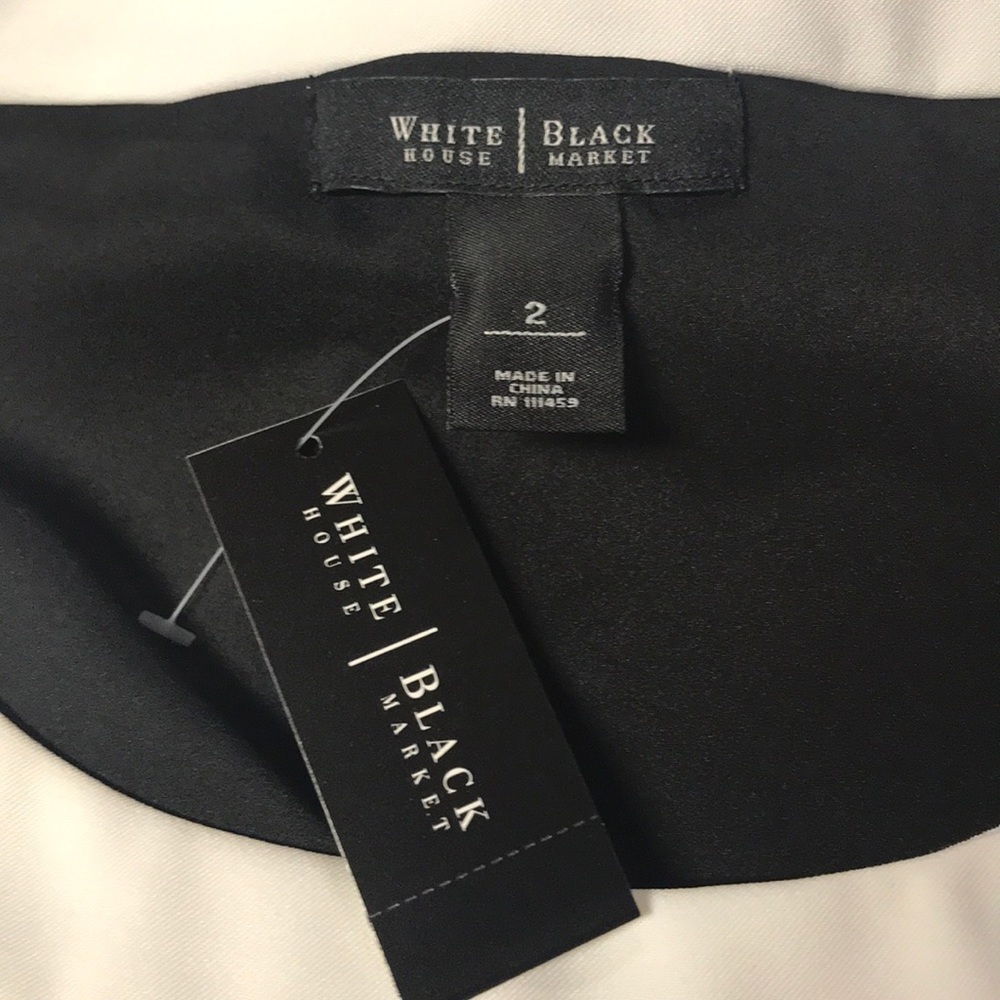 NWT WHBM Belted Black & White Dress Size 2 - Picture 8 of 8